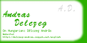 andras delczeg business card